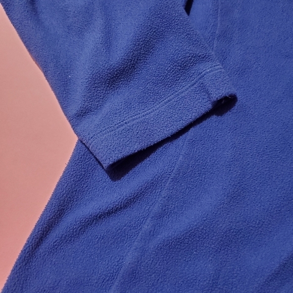 Lands End Blue Fleece Quarter Zip Light Jacekt - Picture 6 of 6